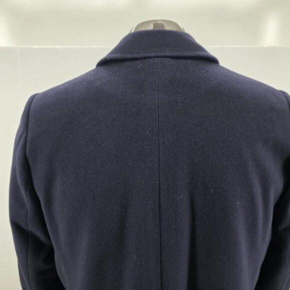 Vintage L.L. Bean Women’s Navy Wool Cashmere Blend Double-Breasted Pea Coat Size - Picture 4 of 16